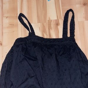 Beachlunchlounge eyelet embroidered & tiered sleeveless sundress